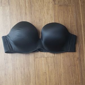 Cacique Black Strapless Bra 38D